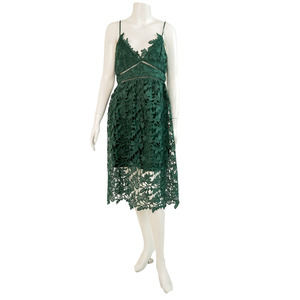 Bardot Women's Dark Green Lace Dress - New - Size Medium